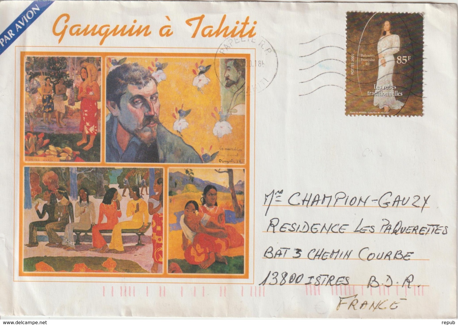 Lettre Polynésie 2000 Pour La France - Storia Postale