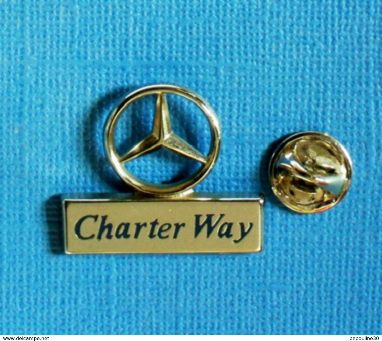 1 PIN'S //  ** MERCEDES-BENZ / CHARTER WAY / LOCATION D'UTILITAIRES LÉGERS ET DE CAMIONS ** . (Sofrec Paris) - Mercedes