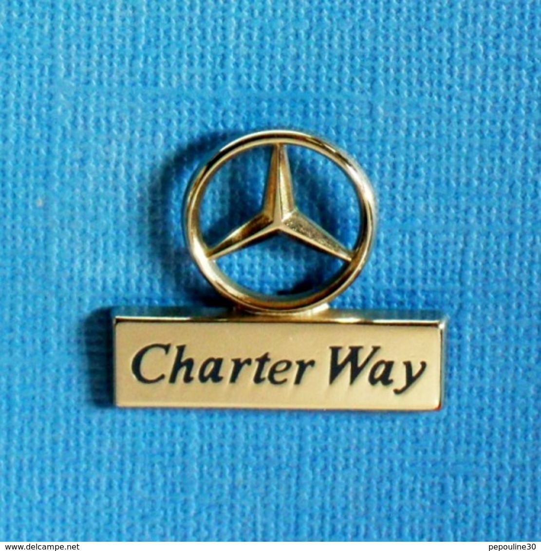 1 PIN'S //  ** MERCEDES-BENZ / CHARTER WAY / LOCATION D'UTILITAIRES LÉGERS ET DE CAMIONS ** . (Sofrec Paris) - Mercedes