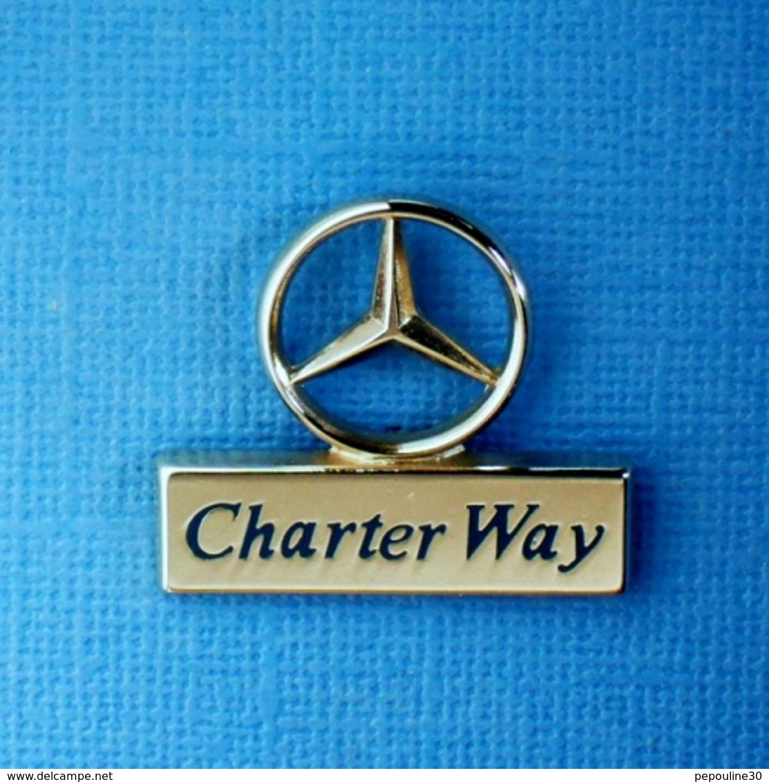 1 PIN'S //  ** MERCEDES-BENZ / CHARTER WAY / LOCATION D'UTILITAIRES LÉGERS ET DE CAMIONS ** . (Sofrec Paris) - Mercedes