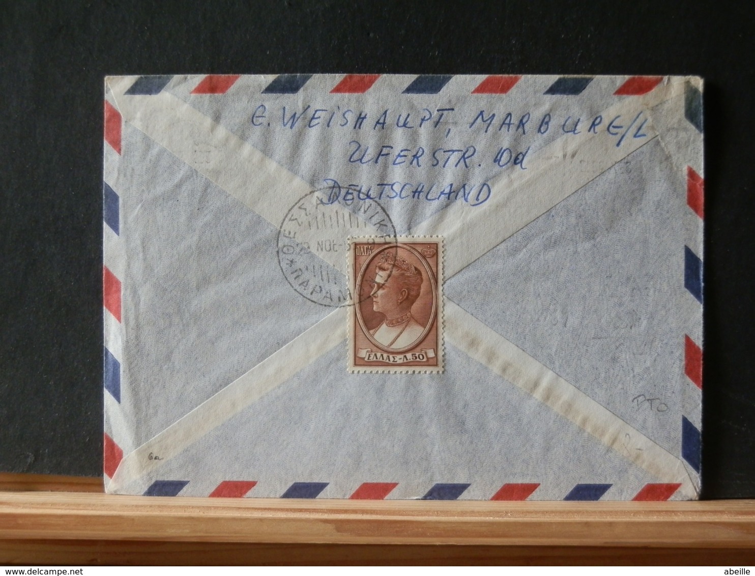 A10/502  LETTRE  POUR LA GRECE. 1956 - Briefe U. Dokumente