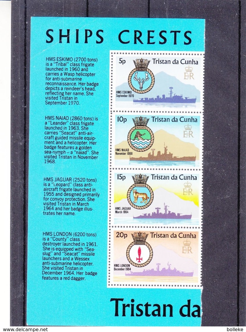 Tristan Da Cunha - Bateaux - Yvert 215 / 8 ** - Félins - Valeur 4,50 Euros - Tristan Da Cunha