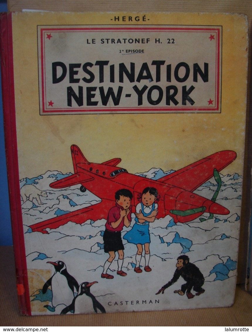 BD. 41. Le Testament De M. Pump Et Destination New York, Le Stratonef H.22. Hergé1951 - Jo, Zette & Jocko