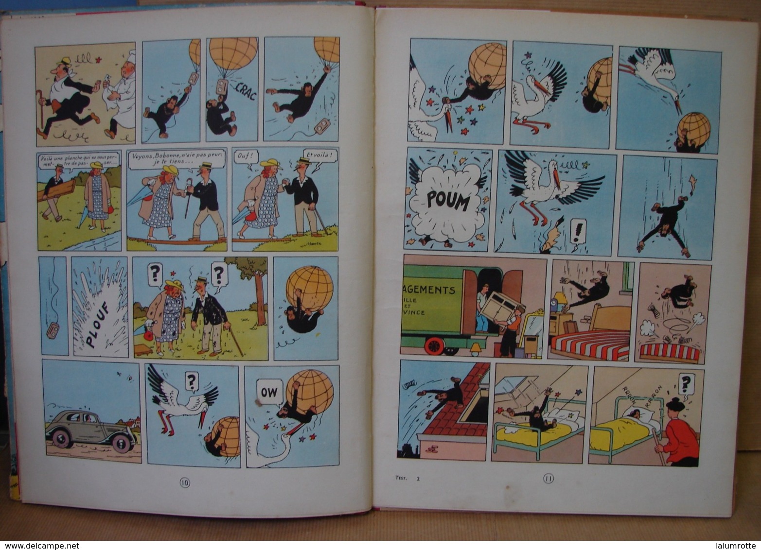 BD. 41. Le testament de M. Pump et Destination New York, le stratonef H.22. Hergé1951