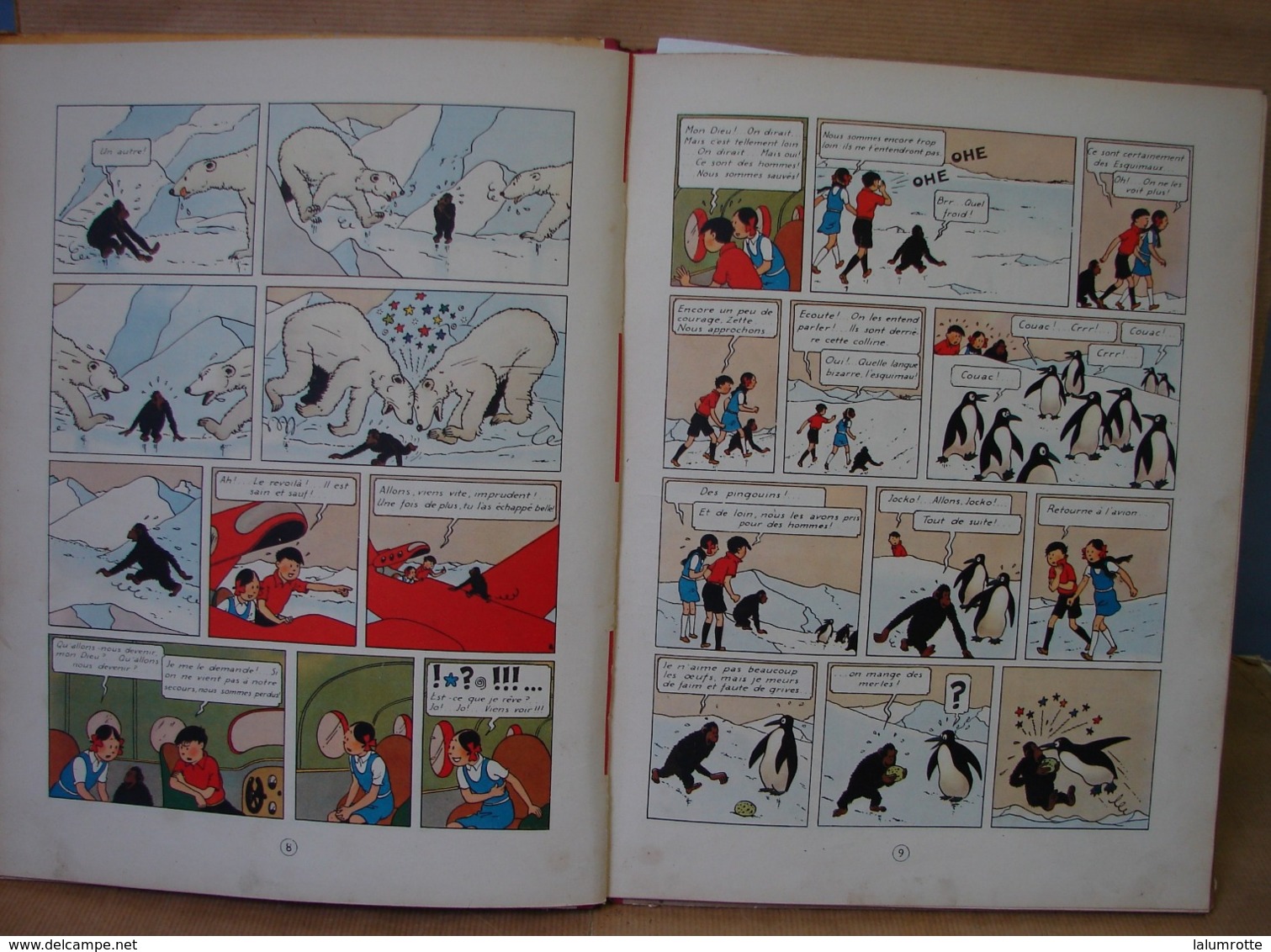 BD. 41. Le testament de M. Pump et Destination New York, le stratonef H.22. Hergé1951