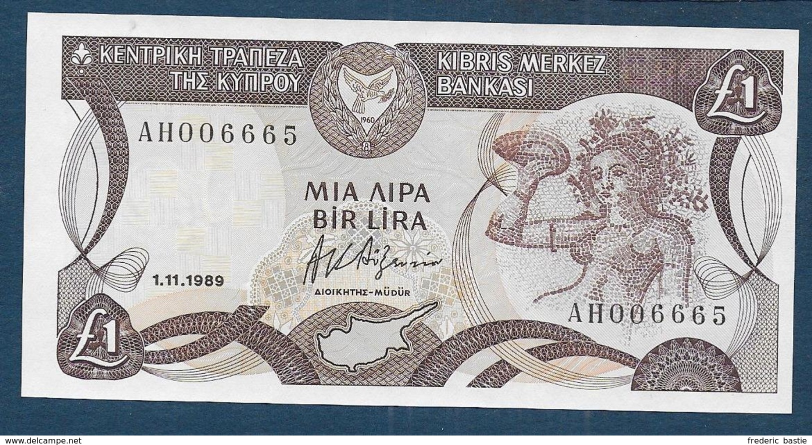 CHYPRE - Billet De 1 Lira  De 1989 - Cyprus