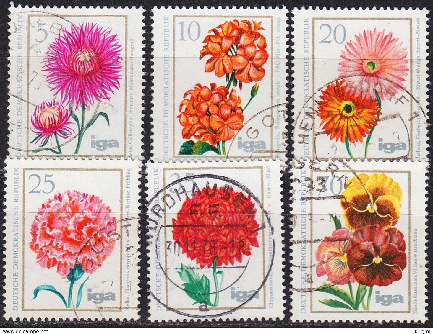 GERMANY DDR [1975] MiNr 2070-75 ( OO/used ) Blumen - Gebraucht