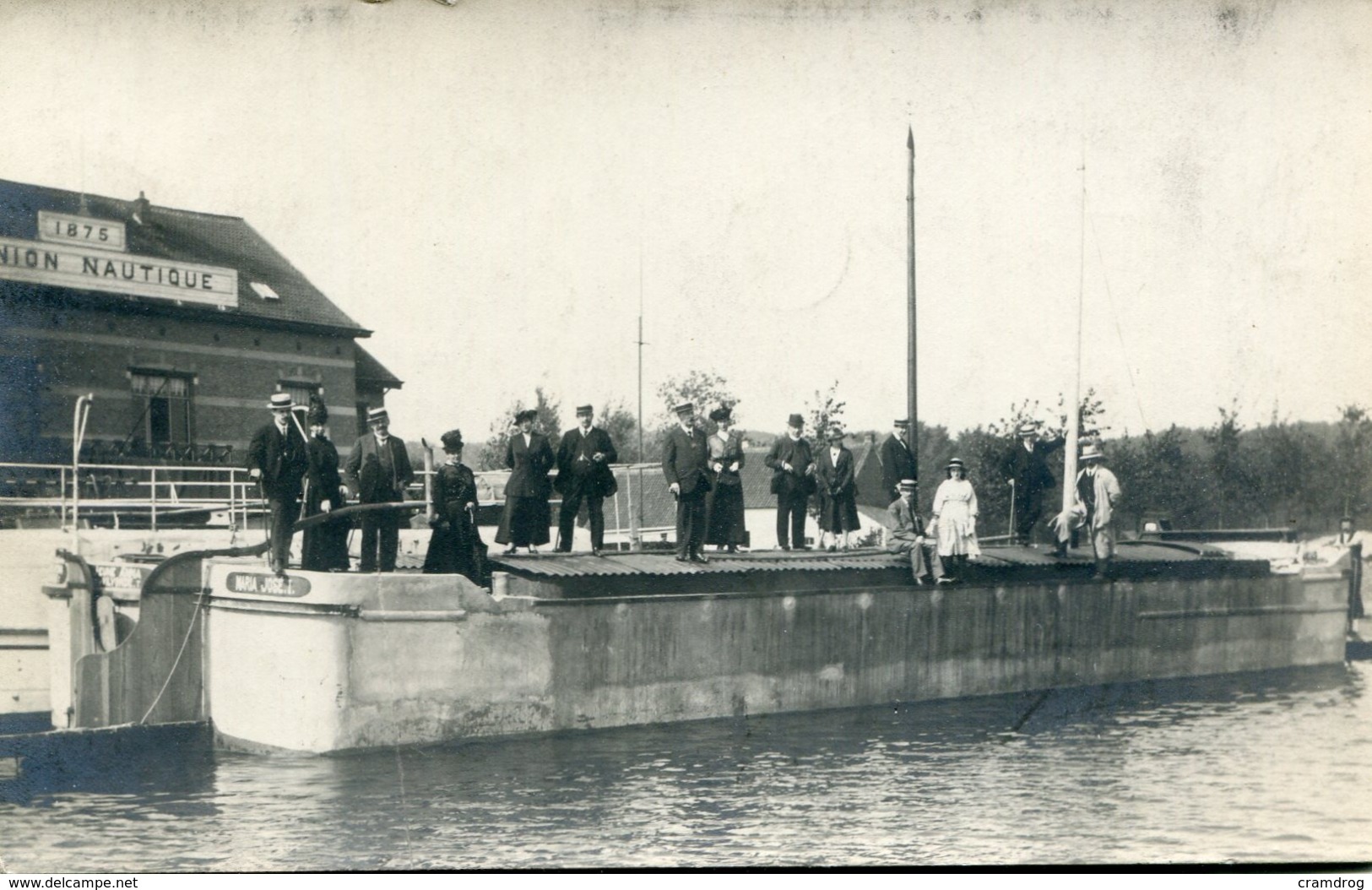 Neder-over-Heembeek Fotokaart Genomen Vóór Union Nautique Carte Photo Prise Devant L'Union Nautique - Transport (sea) - Harbour