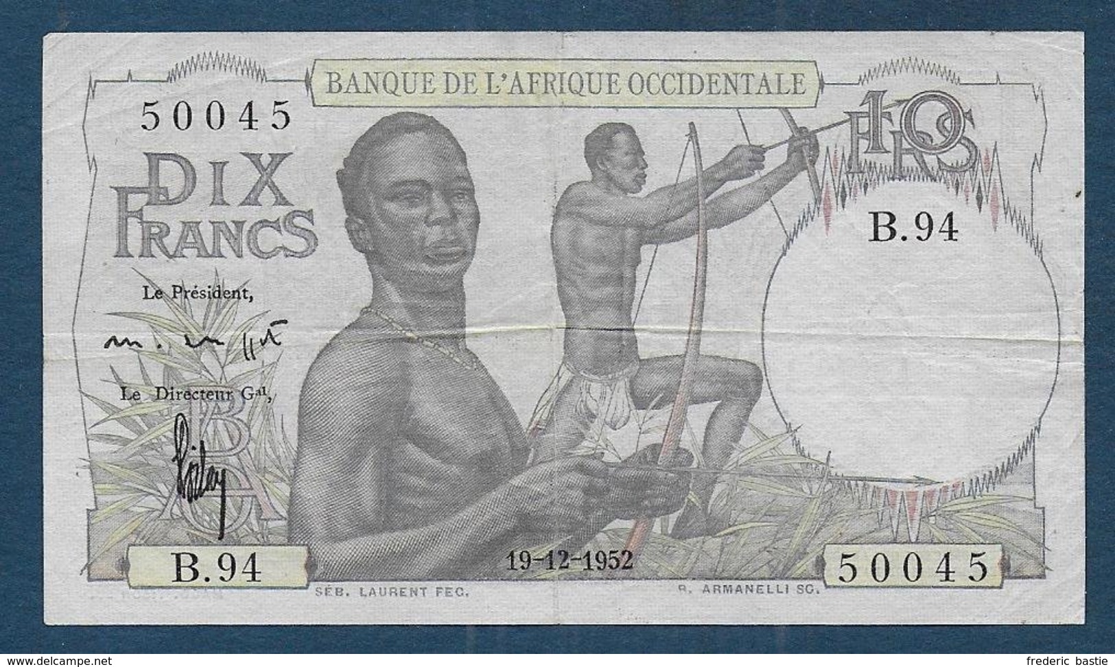 AFRIQUE OCCIDENTALE - Billet De 10 Francs De 1952 - États D'Afrique De L'Ouest