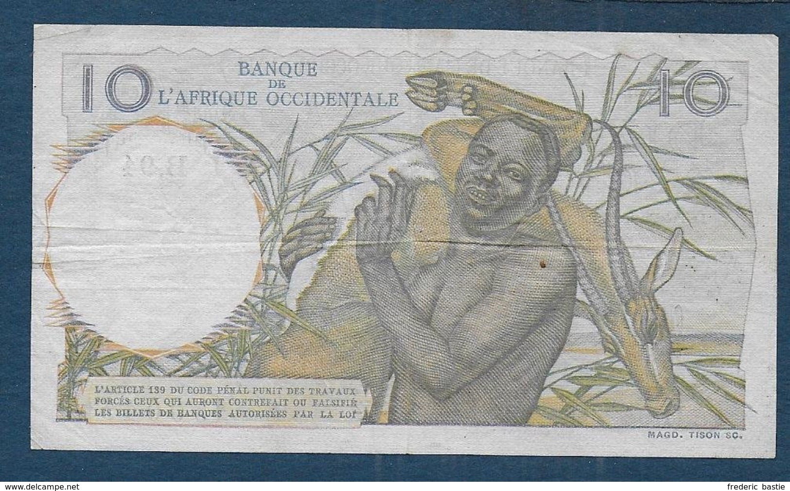 AFRIQUE OCCIDENTALE - Billet De 10 Francs De 1952 - États D'Afrique De L'Ouest