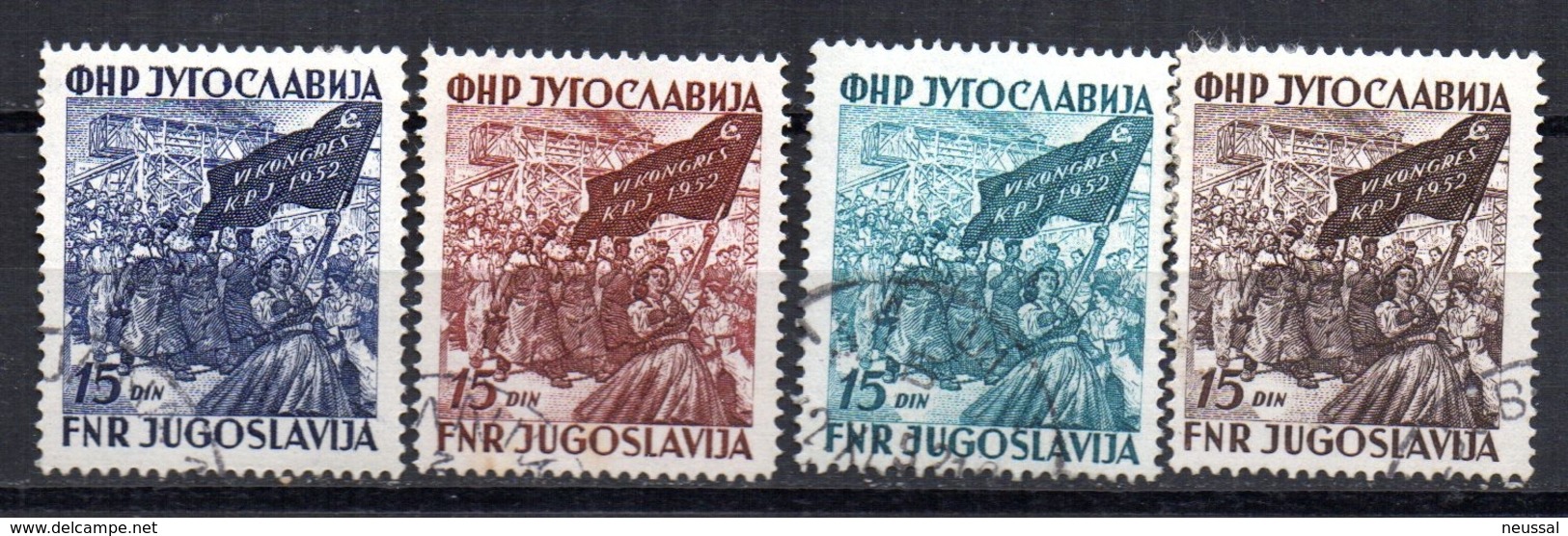 Serie   Nº 621/4   Yugoslavia - Oblitérés