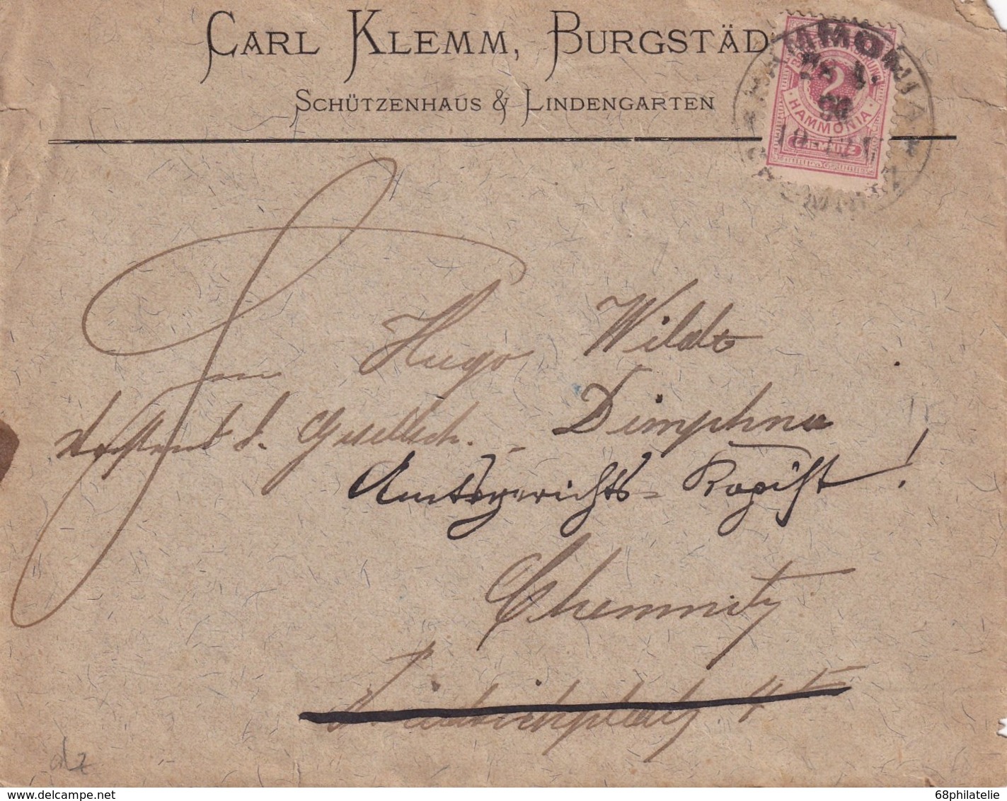 ALLEMAGNE1890 LETTRE POSTE PRIVEE/PRIVAT POST DE CHEMNITZ - Private & Local Mails