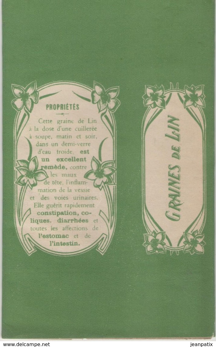 Boite Carton Pharmacie Herboristerie - Non Dépliée - Graines De Lin - Pharmacie BONNAFY - LIMOGES - Matériel Médical & Dentaire