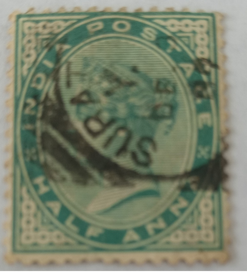 India Inde Victoria Used Stamp..1/2 Anna ...India Postage - 1882-1901 Imperium