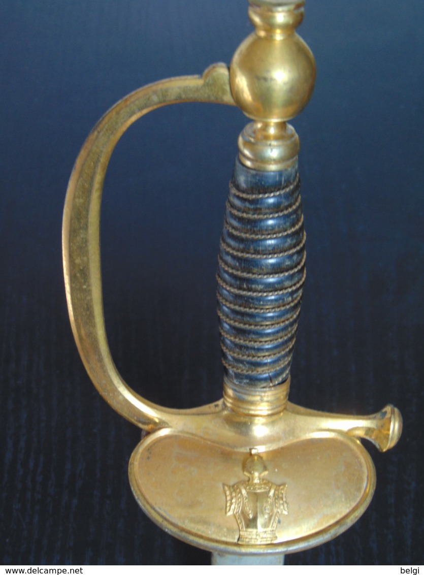 Rare Sabre d'Officier du Génie 1872 Dorure d'origine Attibuée