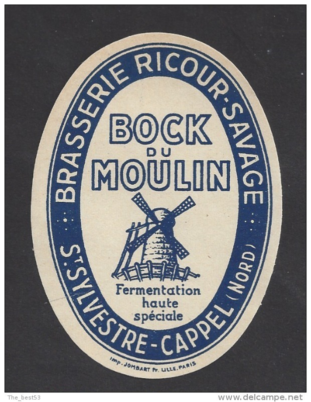 Etiquette De Bière Bock -    Du Moulin  -  Brasserie Ricour Savage  à  Saint Sylvestre Cappel (59) - Bière