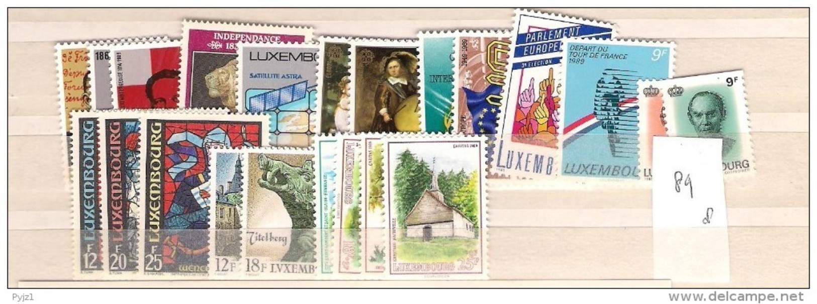 1989 MNH Luxemburg Year Complete According To Michel, Postfris - Ganze Jahrgänge