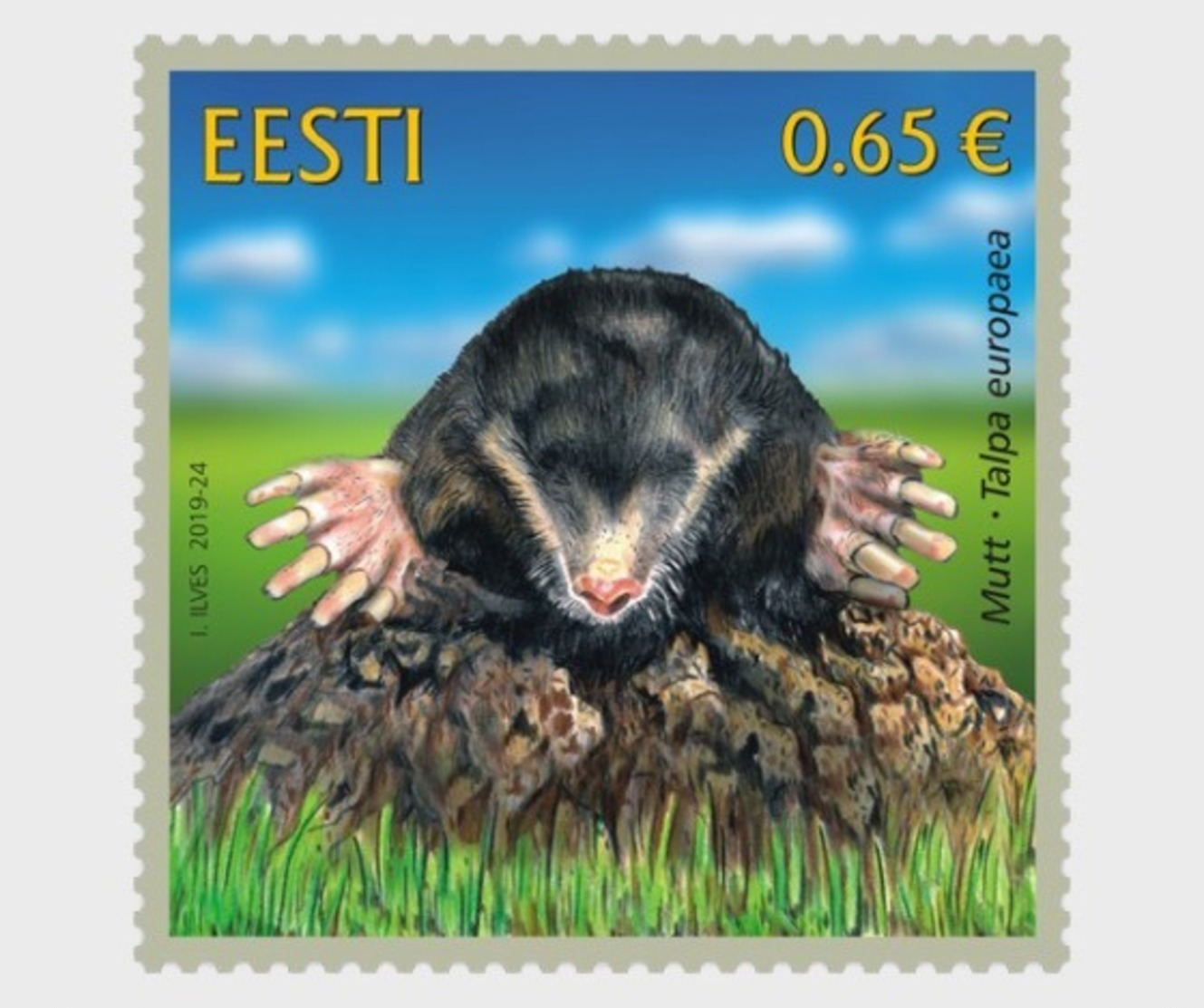 H01 Estonia 2019 Estonian Fauna – The Mole MNH Postfrisch - Estland