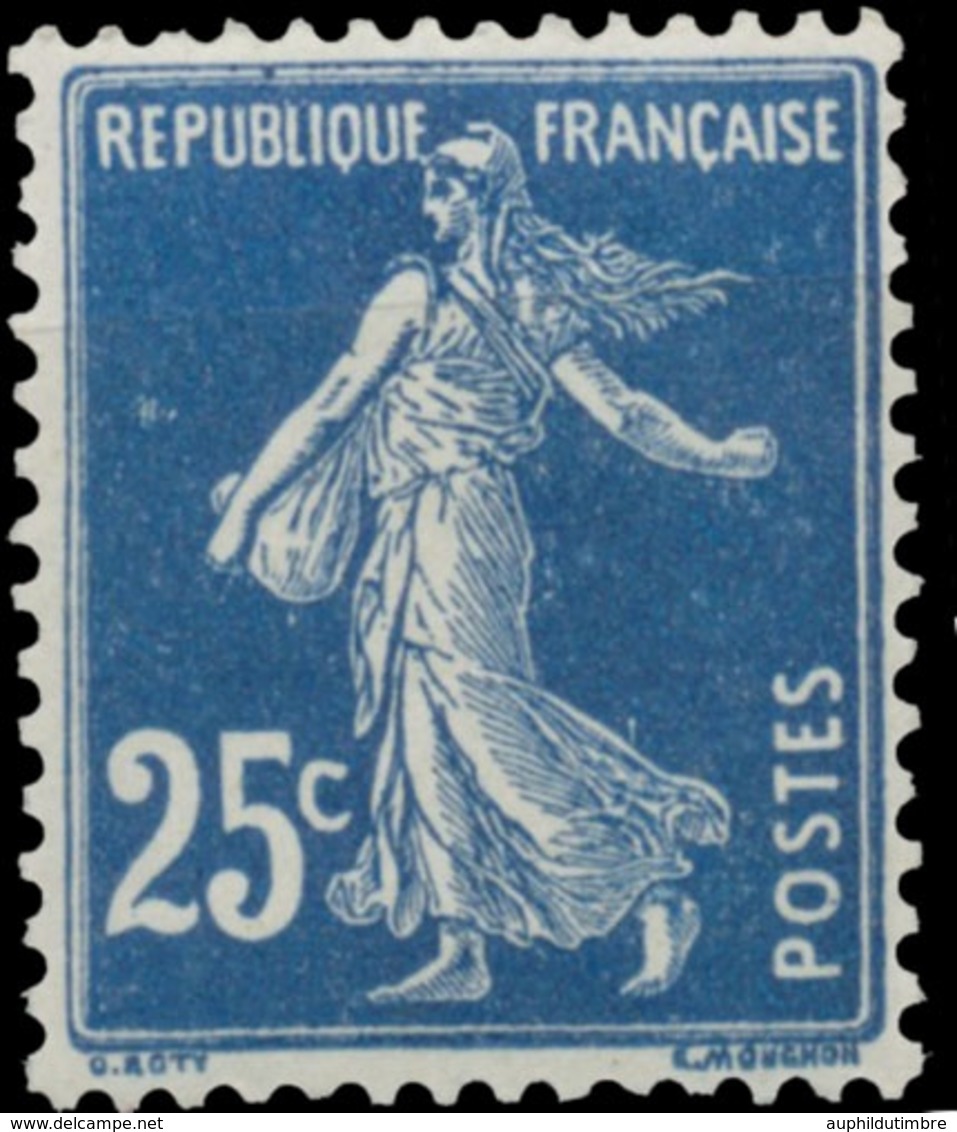 Type Semeuse Fond Plein Sans Sol. 25c. Bleu Foncé (IA) Neuf Luxe ** Y140a - Ungebraucht