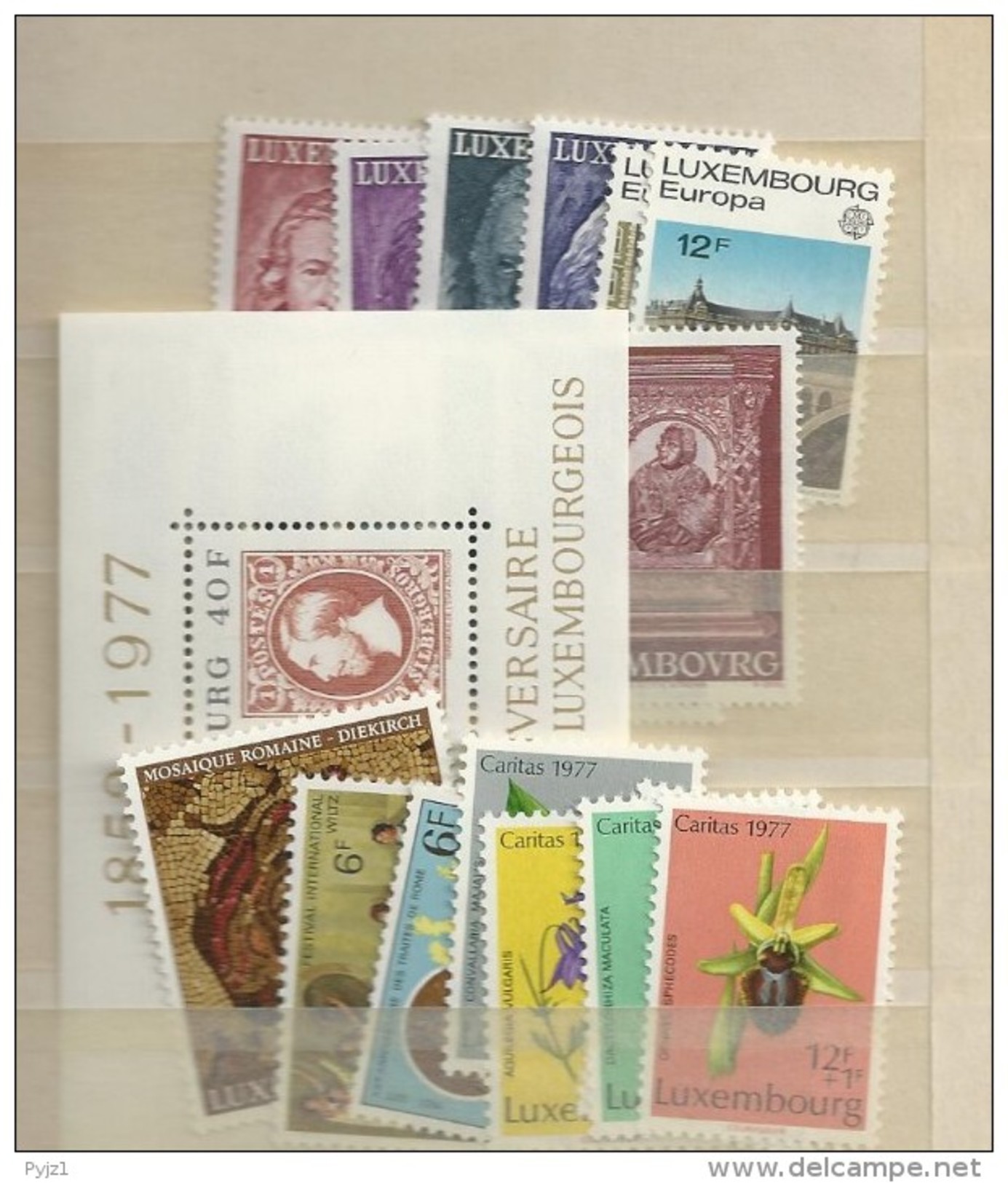 1977 MNH Luxemburg Year Complete According To Michel, Postfris - Années Complètes