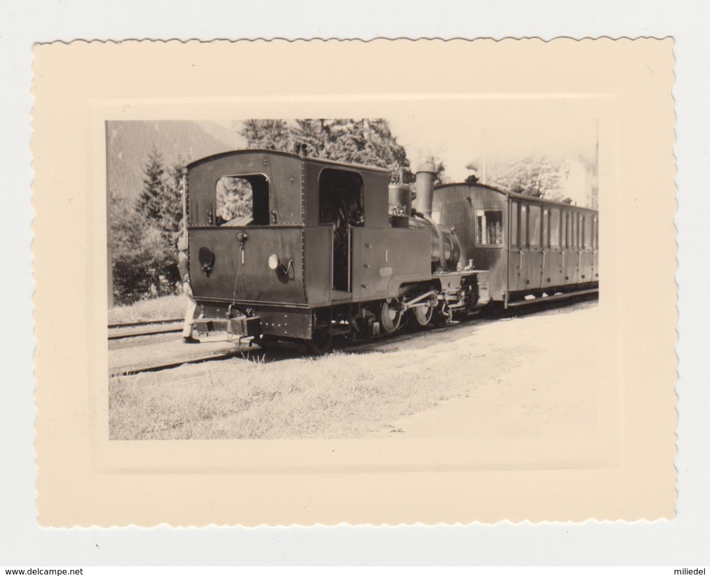 BB158 - PHOTO Du Passage D'un Beau Train Ancien Au Milieu Des Montagnes - Lieu à Identifier - Trains