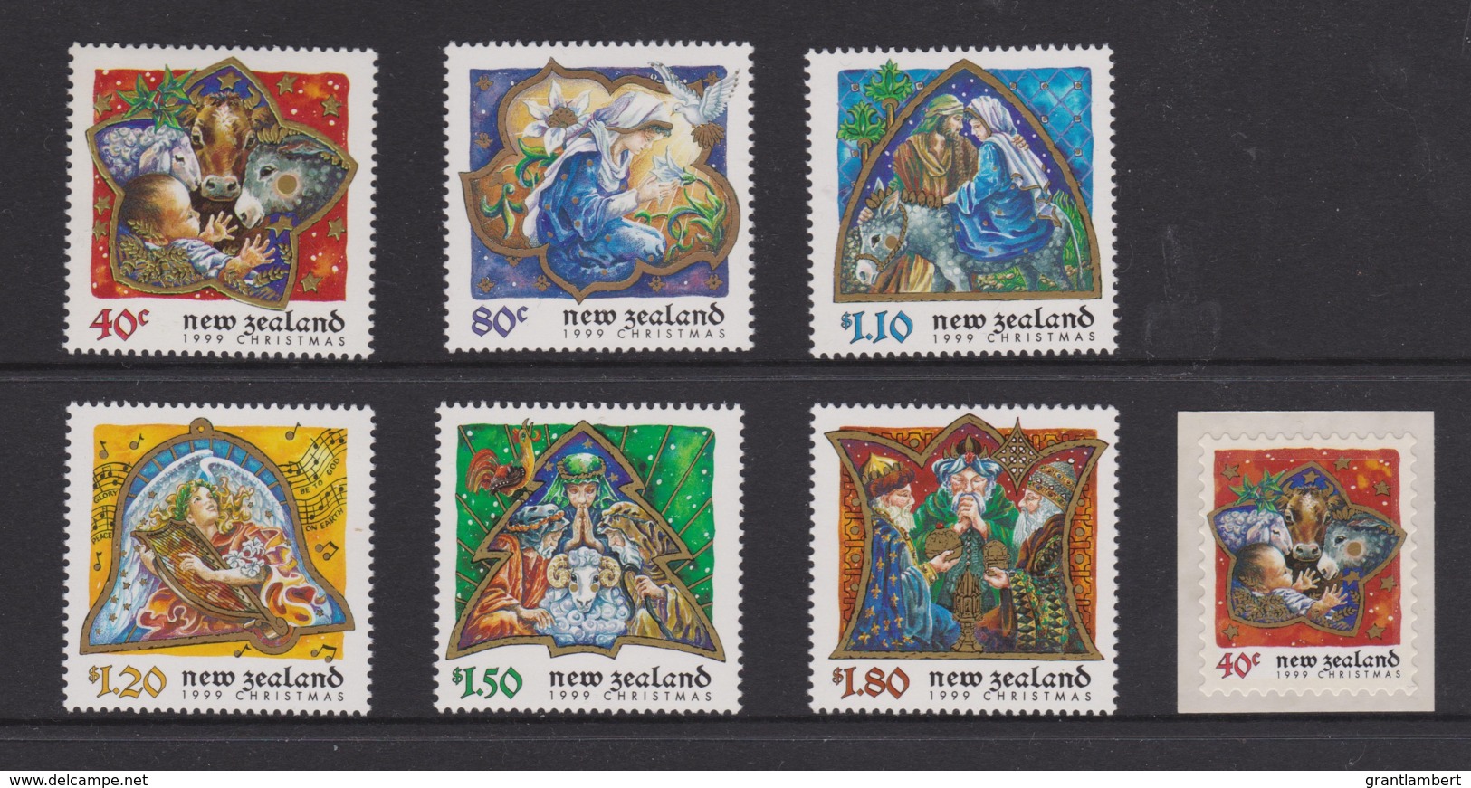 New Zealand 1999 Christmas Set Of 6 + Self-adhesive MNH - Unused Stamps