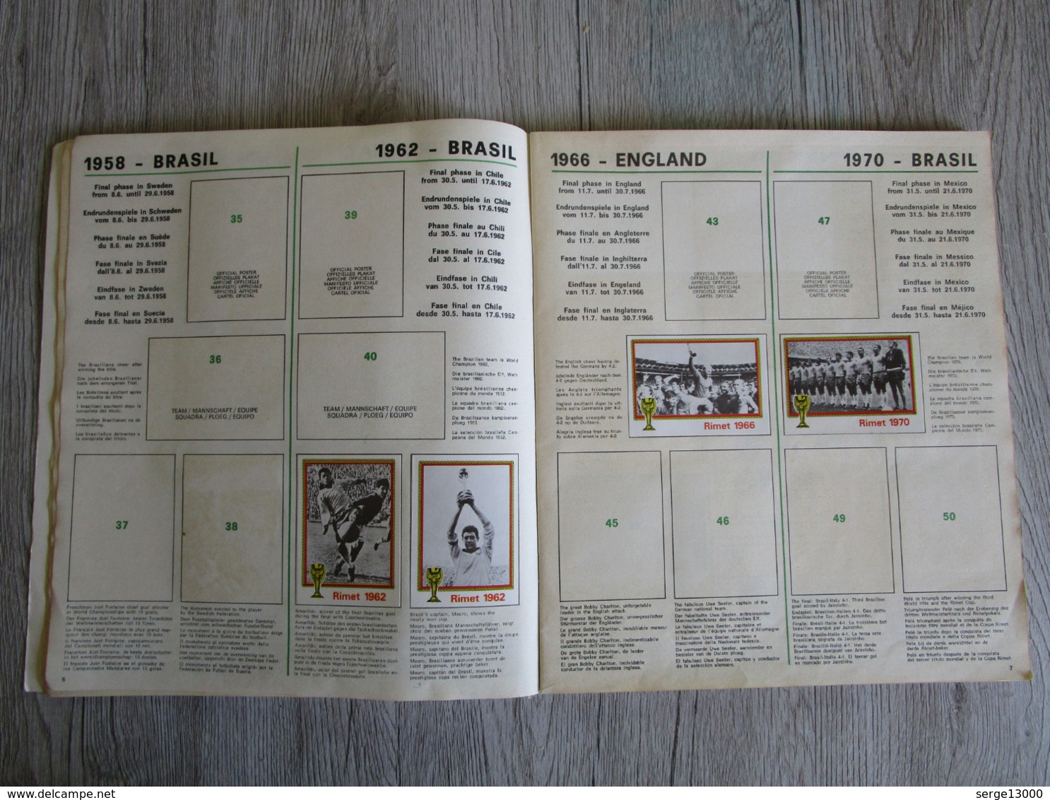 Album Panini Edizioni Modena Italy Munchen 74 Coupe du Monde Allemagne Munich 1974