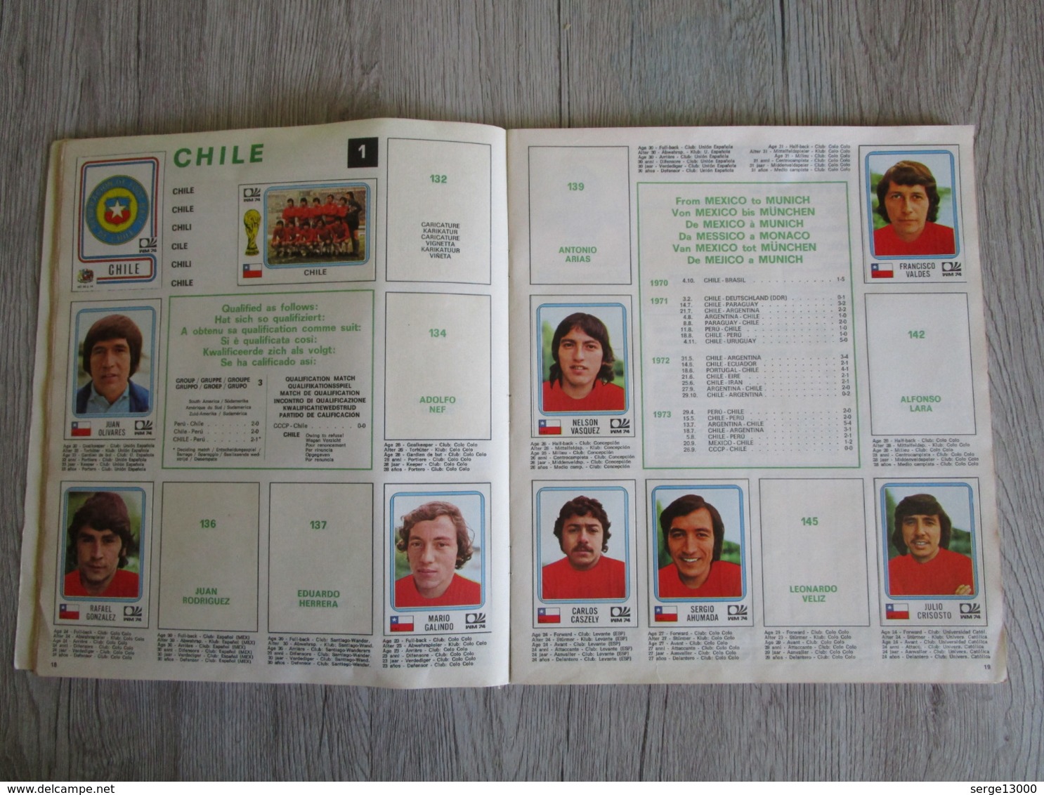 Album Panini Edizioni Modena Italy Munchen 74 Coupe du Monde Allemagne Munich 1974