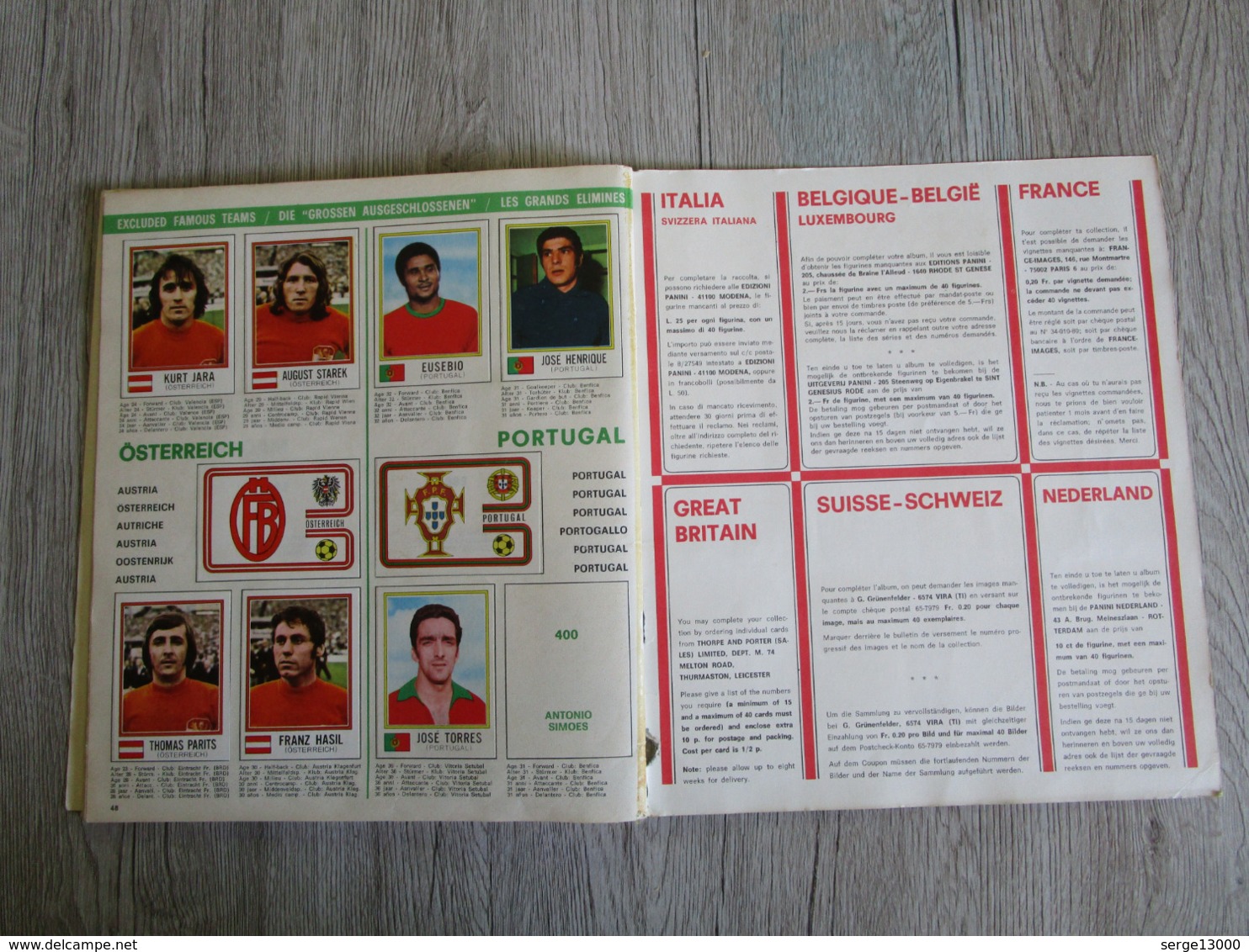 Album Panini Edizioni Modena Italy Munchen 74 Coupe du Monde Allemagne Munich 1974