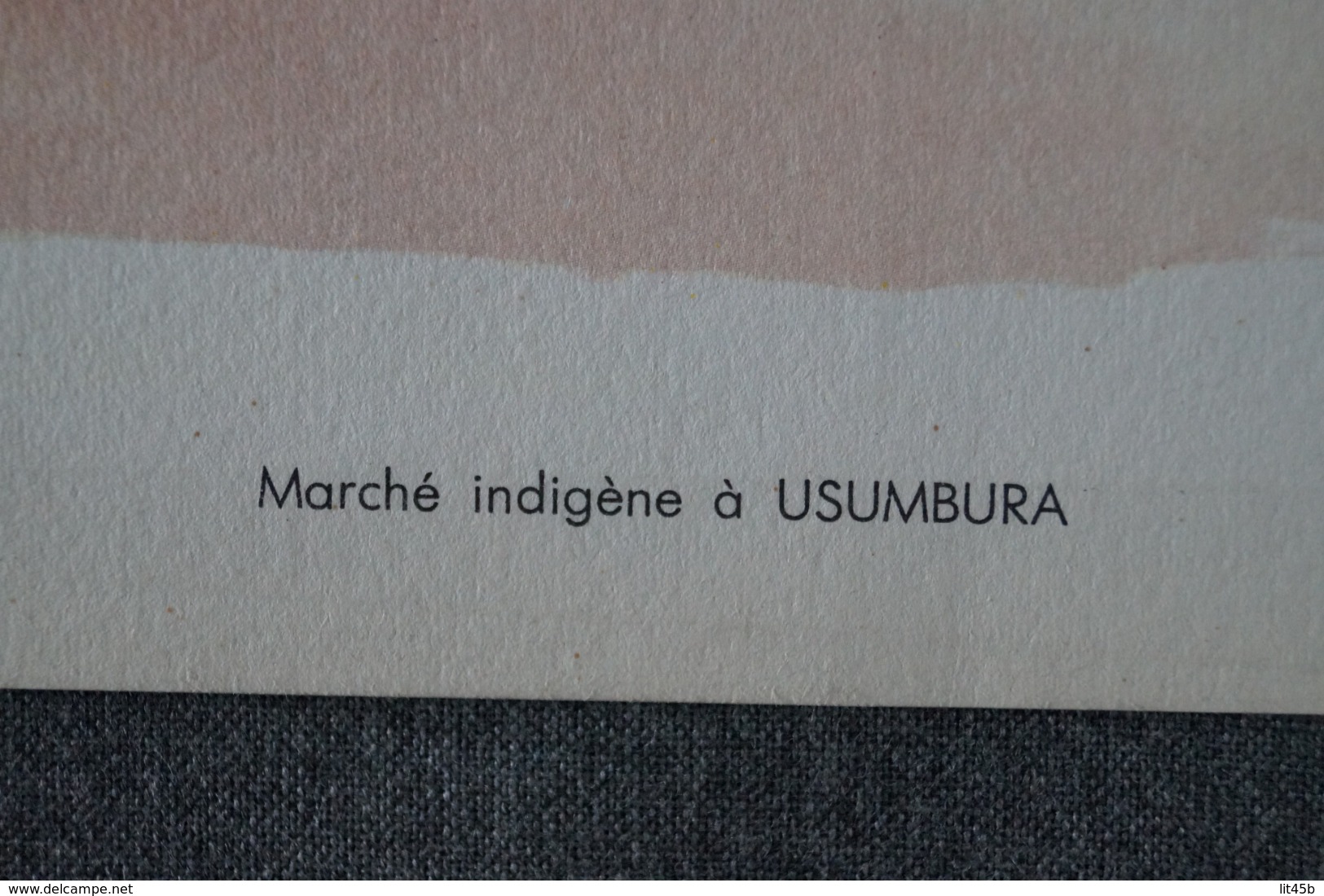 RARE Oeuvre De  Paul DAXHELET Sur Papier Dessin,Afrique,Marché Indigènes ( Usumbura ) 35 Cm. Sur 25 Cm. - Aquarelles