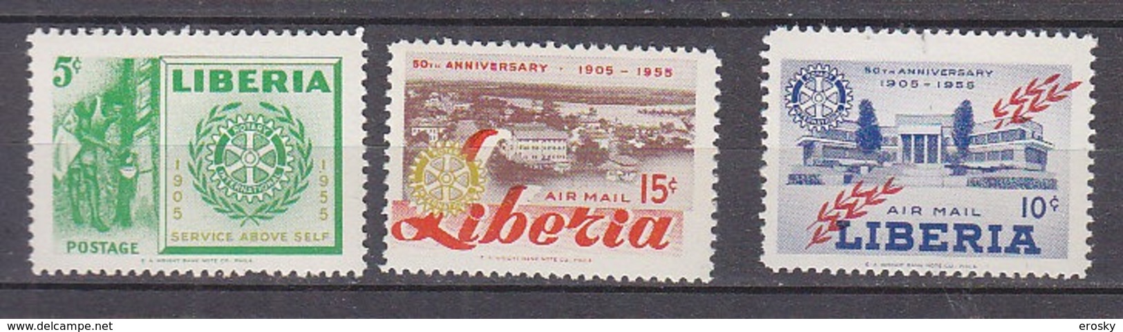 B0209 - LIBERIA Yv N°332 + AERIENNE ** ROTARY - Liberia