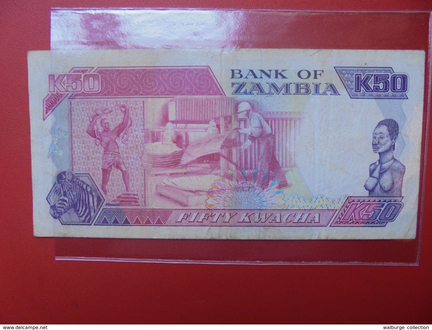 ZAMBIE 50 KWACHA 1989-91 SIGNATURE N°9 CIRCULER (B.7) - Zambie