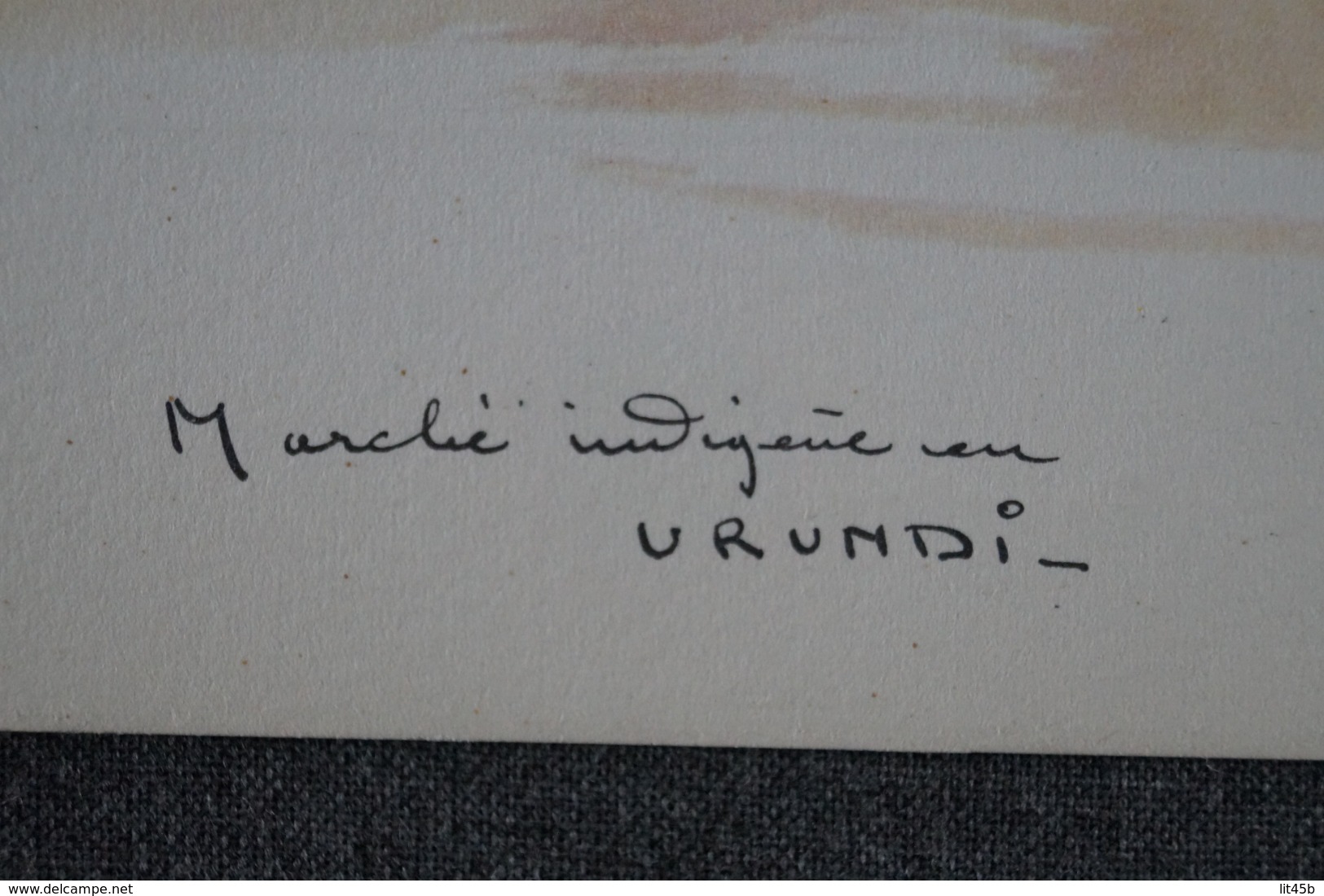 RARE Oeuvre De  Paul DAXHELET Sur Papier Dessin,Afrique,marché Indigène ( Urundi ) 35 Cm. Sur 25 Cm. - Aquarelles