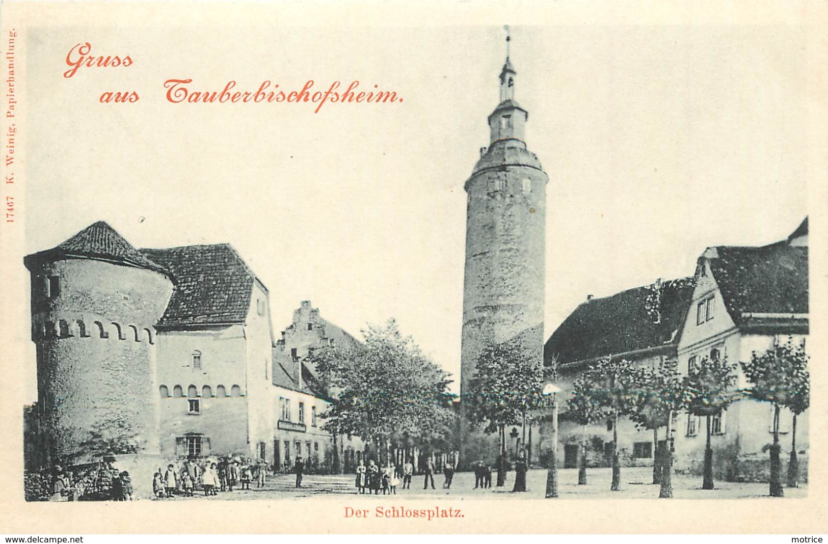 GRUS AUS TAUBERBISCHOFSHEIM - Der Schlossplatz. - Tauberbischofsheim