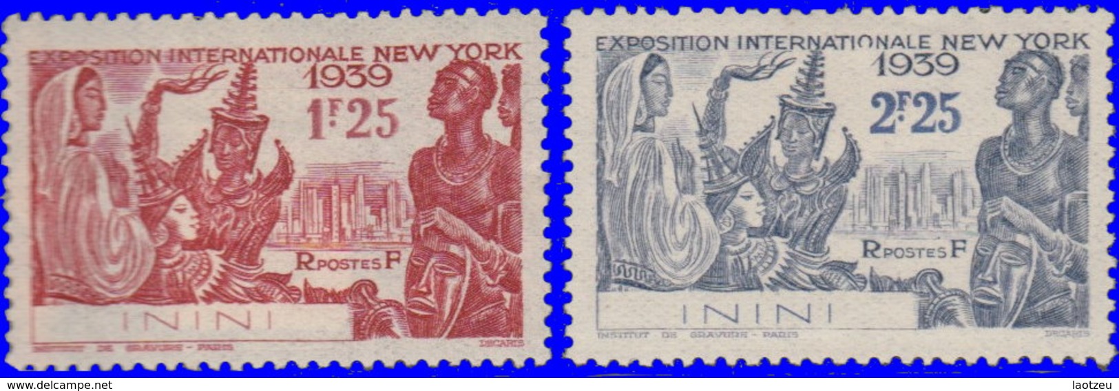 Inini 1939. ~ YT 29 à 30* -  Expositon De N.Y. - Unused Stamps