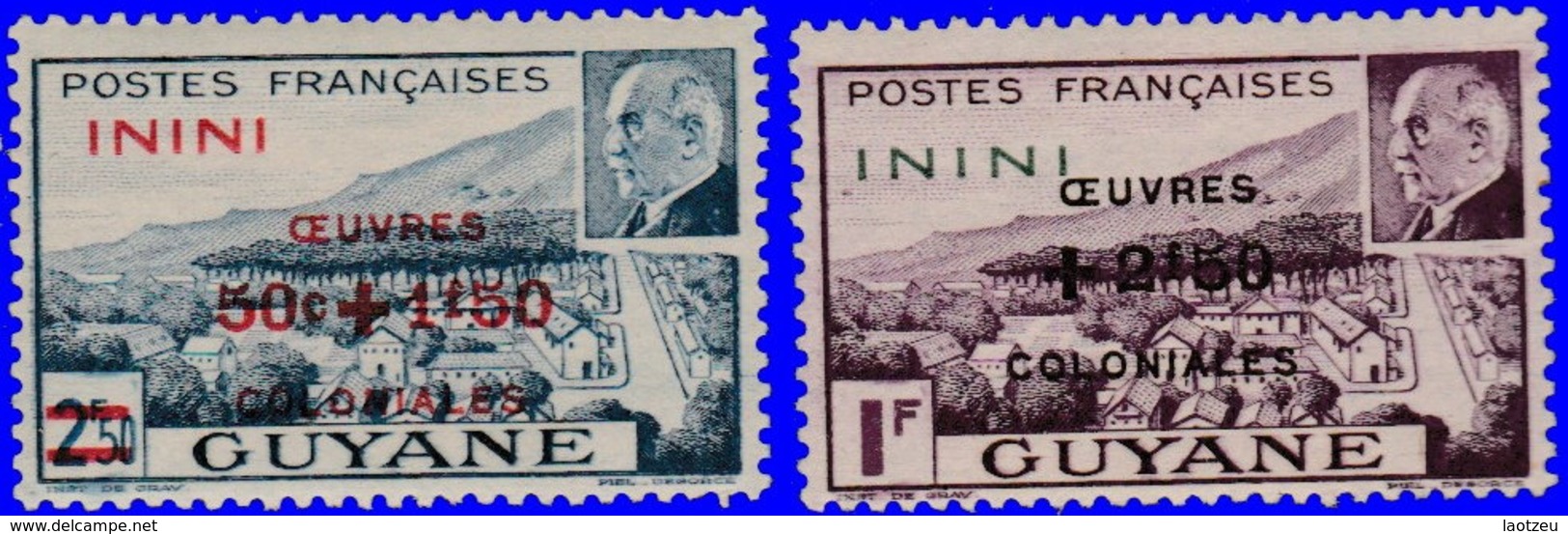 Inini 1941. ~ YT 57 à 58* - Oeuvres Coloniales - Unused Stamps