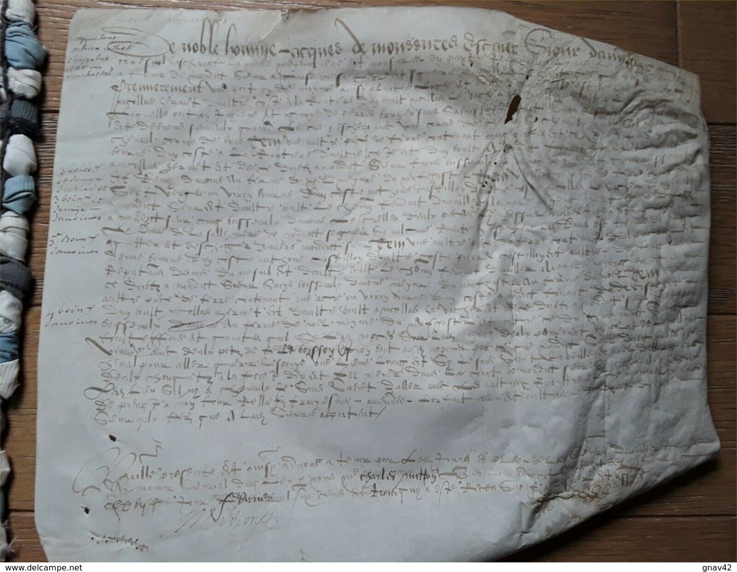 Normandie Parchemin Auvilliers 1603 - Manuscrits