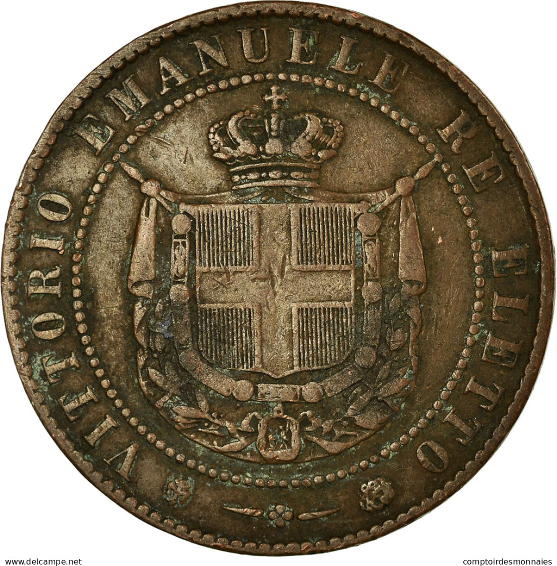 Monnaie, États Italiens, TUSCANY, Provisional Government, 5 Centesimi, 1859 - Toscana