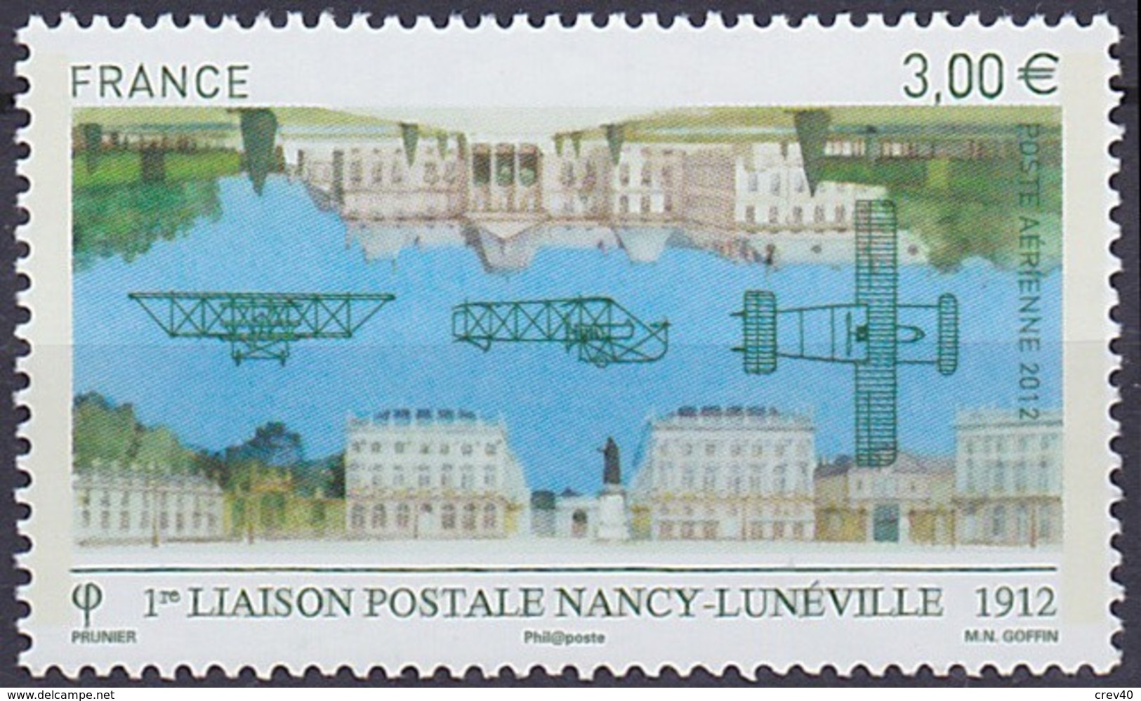 Timbre PA Neuf ** N° 75(Yvert) France 2012 - Aviation, 1ère Liaison Postale Nancy-Lunéville - 1960-.... Neufs