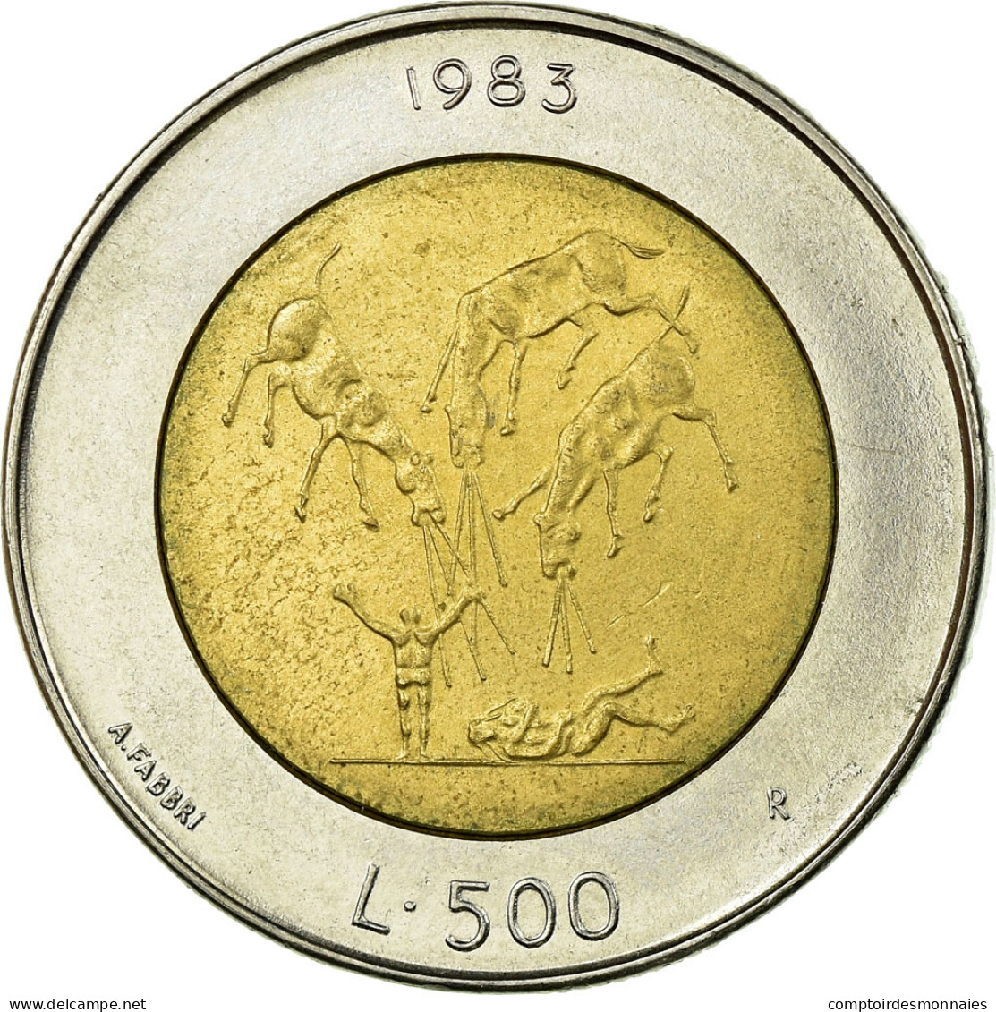 Monnaie, San Marino, 500 Lire, 1983, Rome, TTB, Bi-Metallic, KM:153 - Saint-Marin