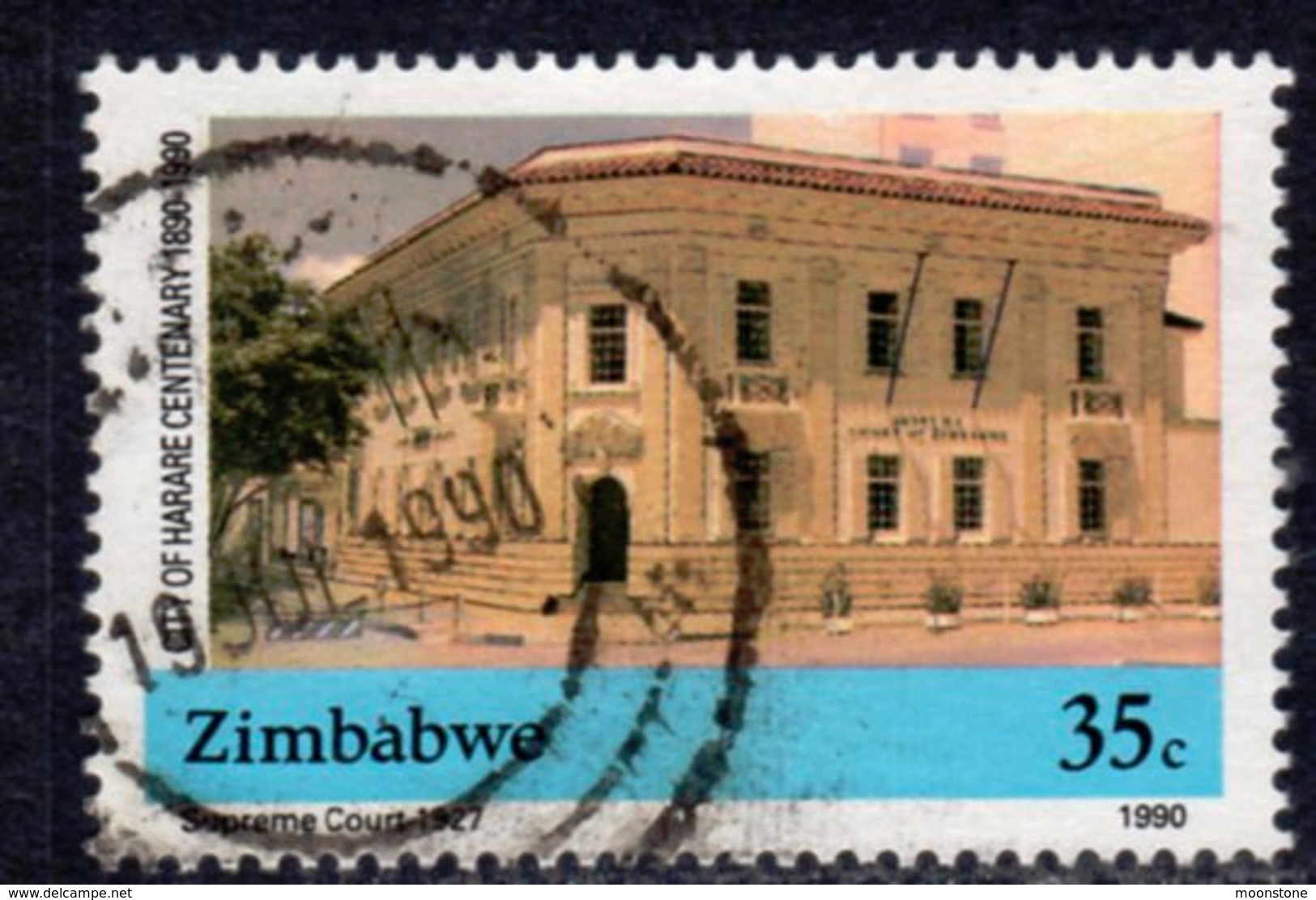 Zimbabwe 1990 Centenary Of Harare 35c Value, Used, SG 795 (BA2) - Zimbabwe (1980-...)