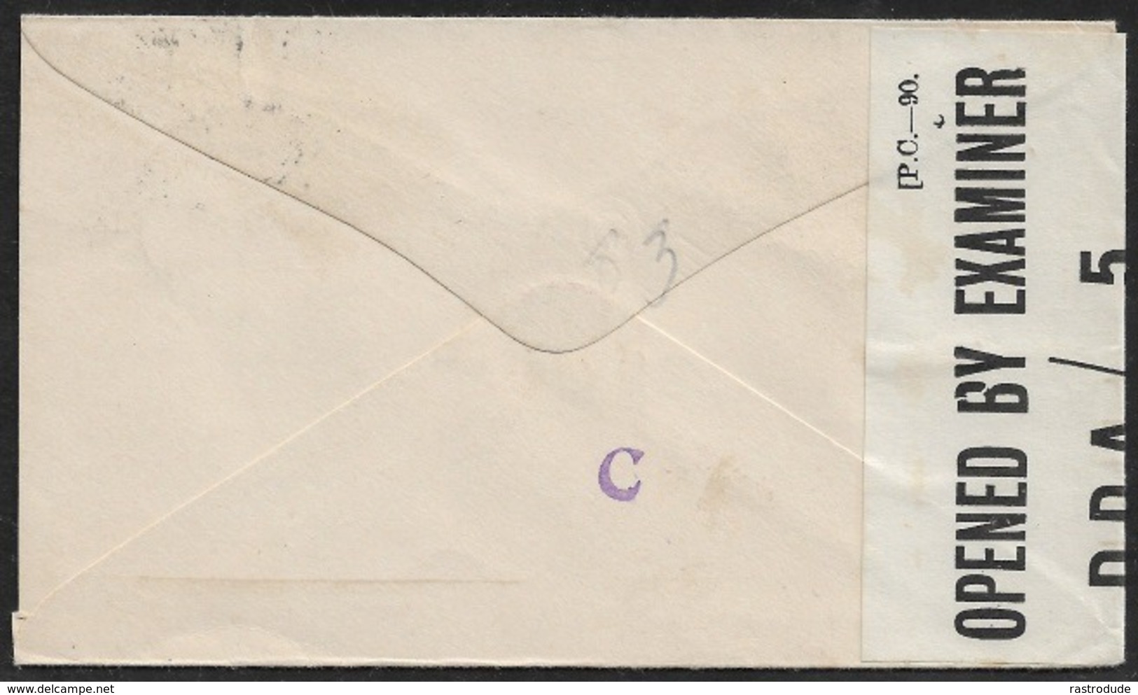 1944 NEW ZEALAND, NGARUAWAHIA To RC GENEVA - DOUBLE CENSOR - GERMAN Ax (Paris Commission) - Cartas & Documentos