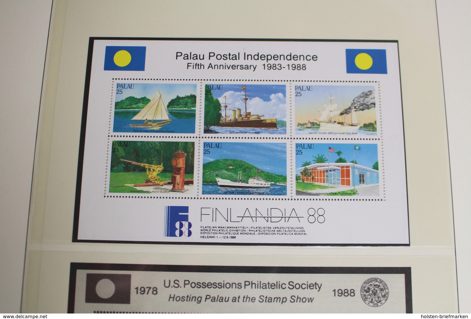 Palau 1983-1991, postfrische Sammlung im Lindner Vordruck