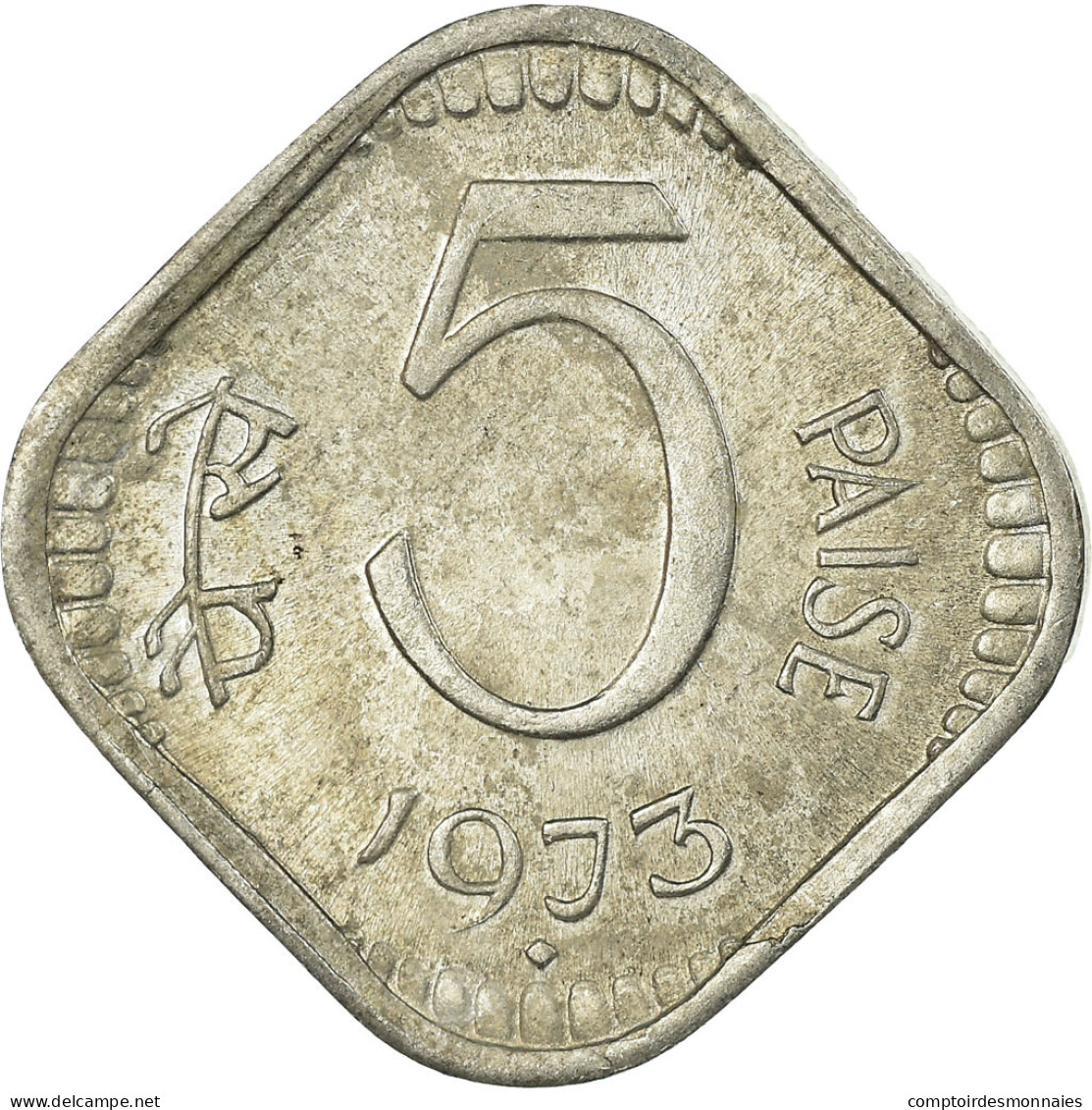 Monnaie, INDIA-REPUBLIC, 5 Paise, 1973, TB, Aluminium, KM:18.6 - Inde