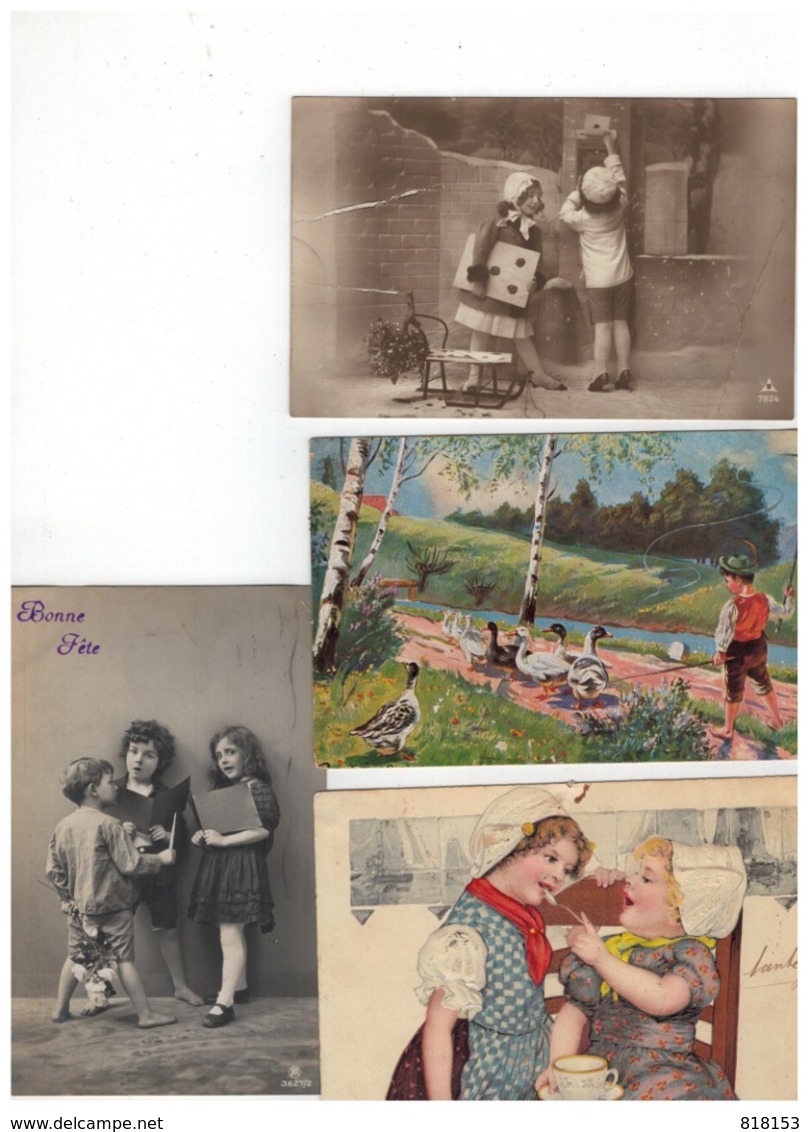 19 Oude Postkaarten Met Kindjes,meeste Geschreven En Afgestempeld Begin 1900 - 5 - 99 Postkaarten