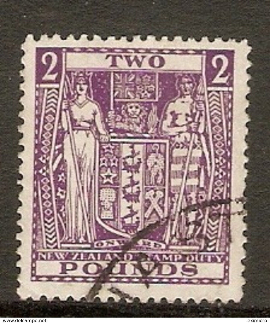 NEW ZEALAND 1931 £2 SG F162 FINE USED Cat £85 - Postal Fiscal Stamps