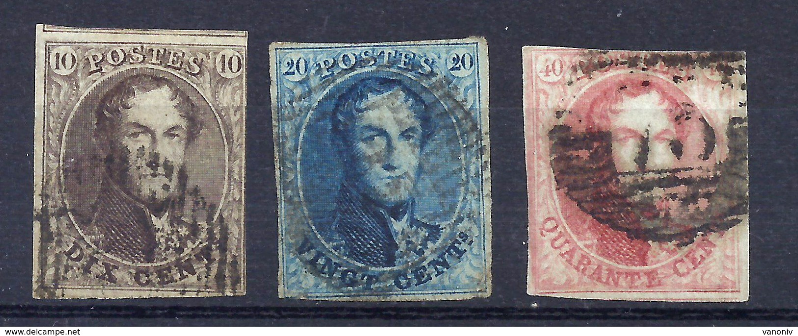 Belgien 7/9 II Gest. - 1849-1865 Medaillen (Sonstige)