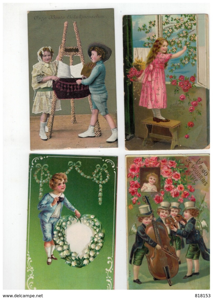 20 Oude Postkaarten Met Kindjes,meeste Geschreven En Afgestempeld Begin 1900 - 5 - 99 Karten