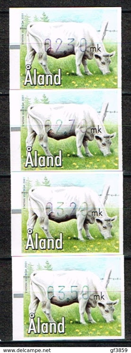 ALAND /Neuf **/MNH**/2001 - Timbres De Distributeurs -Animaux De La Ferme/ Vaches - Série De 4 Valeurs - Aland