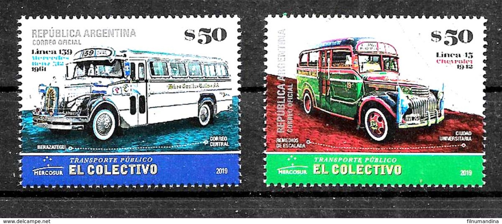 ARGENTINA 2019 TRANSPORT ANCIENNES OLD BUSES VINTAGE MNH - Busses